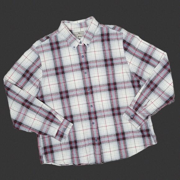 Vintage 90s Y2K Panhandle Slim Powder River Plaid Cotton Button Down, size L - Picture 1 of 4